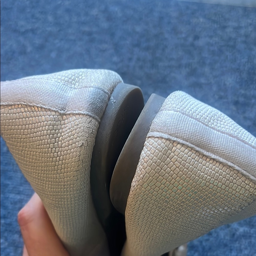 Kelly & Katie Cream Textured Flats - Picture 3 of 3